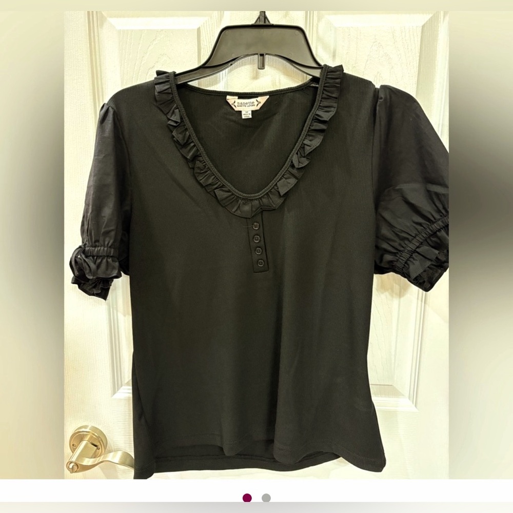 Nanette Lepore Black Ruffled Women's Top